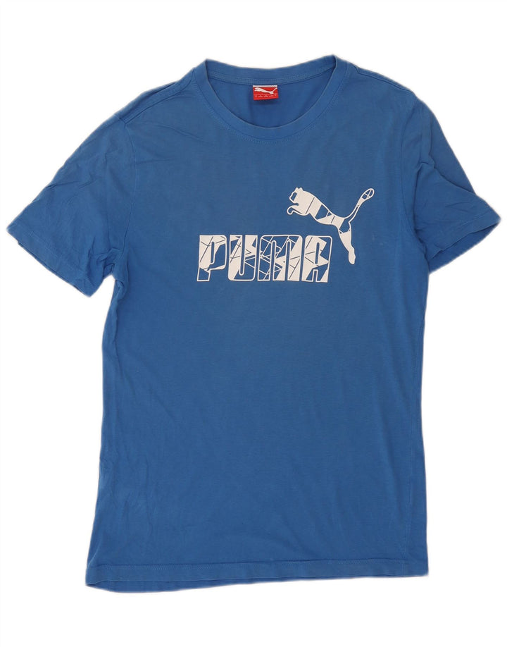 Puma - Camiseta gráfica para hombre, talla pequeña, azul