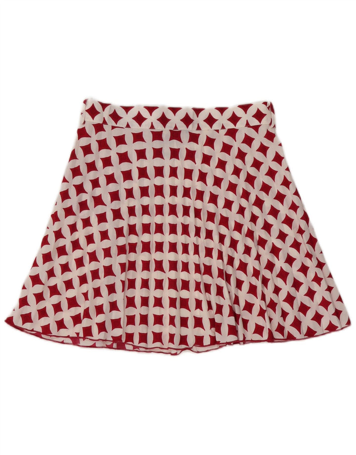 Zara Mujer Minifalda Mediana W28 Blanco Geométrico