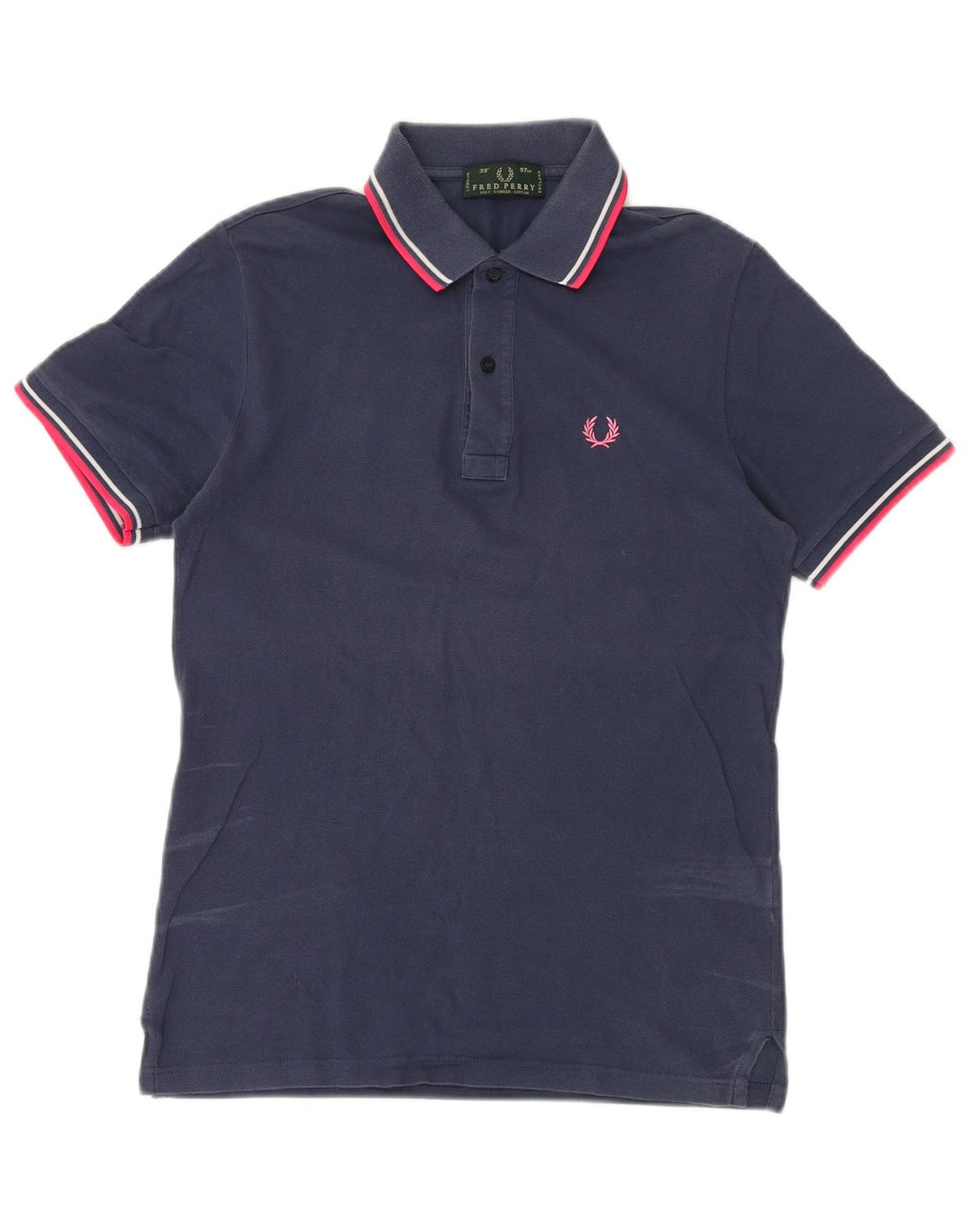 FRED PERRY Polo para hombre pequeño azul marino