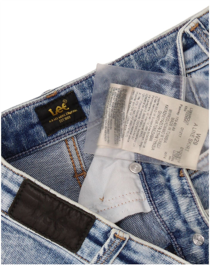 LEE Falda vaquera acampanada para mujer W29 Algodón azul medio