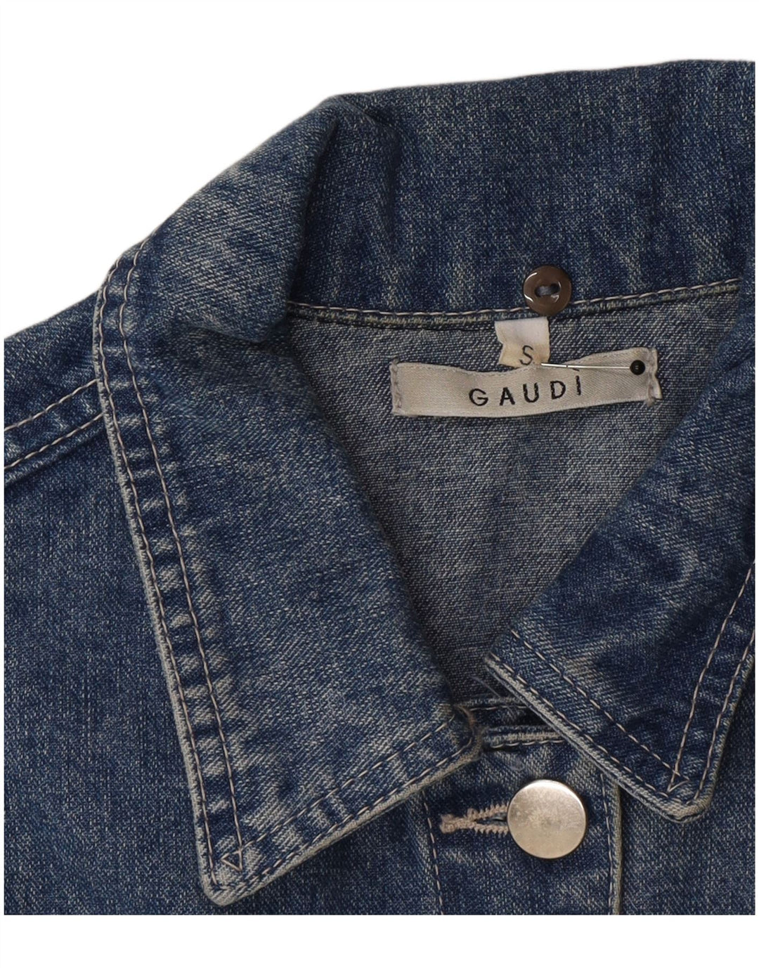 Chaqueta vaquera para mujer Gaudí UK 10 Small Blue Cotton