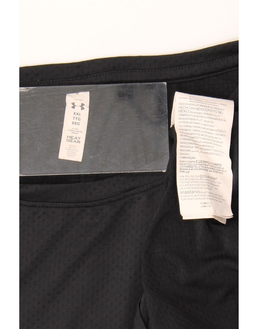 Under Armour Camiseta para mujer Top UK 20 2XL Negro Poliéster