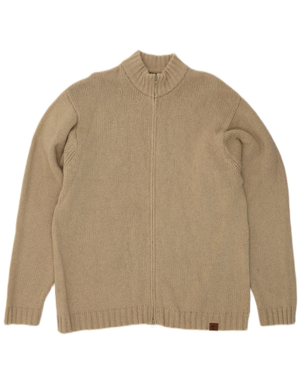 Timberland Suéter tipo cárdigan para hombre XL Lana de cordero beige