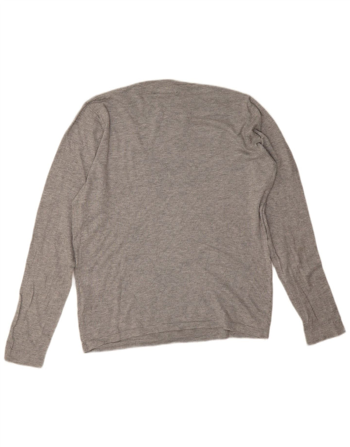 Zara Hombre Jersey Cuello Redondo Viscosa Gris Medio