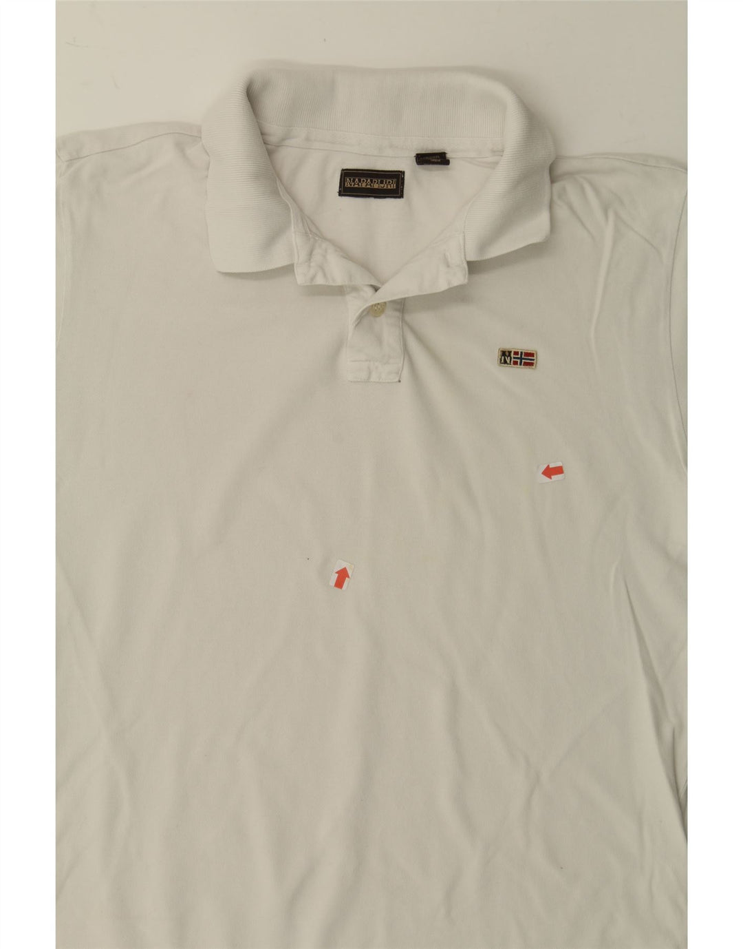 NAPAPIJRI Mens Polo Shirt Medium White Vintage Napapijri and Second-Hand Napapijri from Messina Hembry 