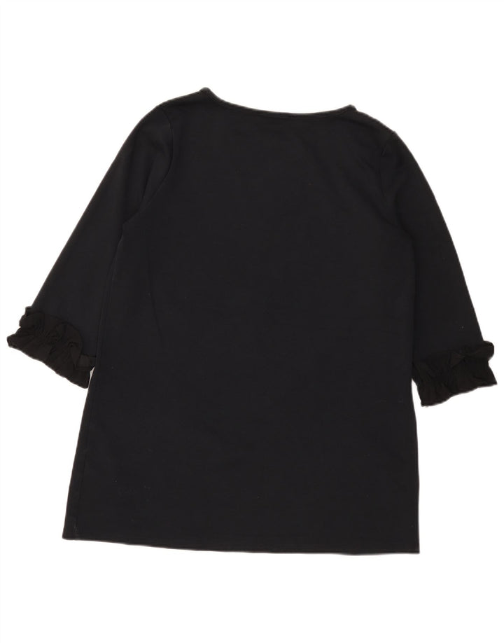 Marks & Spencer Top tipo túnica de manga 3/4 para mujer UK 40 Mediano Algodón negro