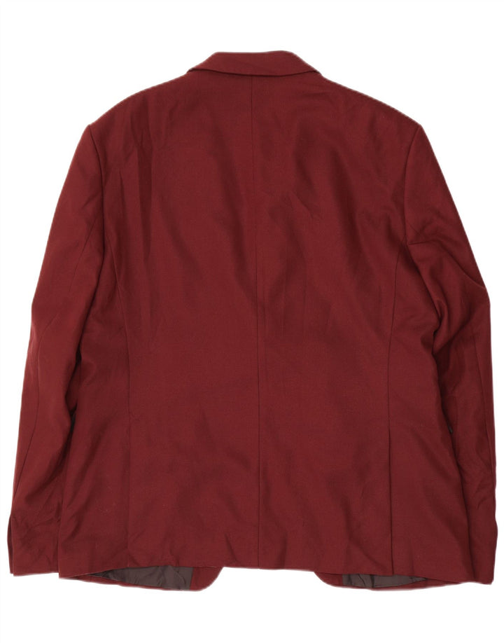 Zara Chaqueta tipo blazer con 1 botón para hombre EU 54 XL Burdeos