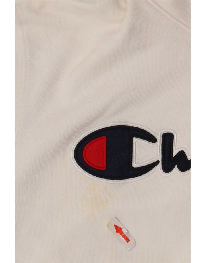 Champion Sudadera Con Capucha Gráfica De Algodón Blanco Medio Para Hombre
