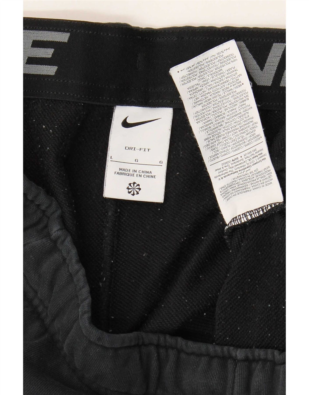 Nike - Pantalones cortos deportivos Dri Fit para hombre, talla grande, algodón negro