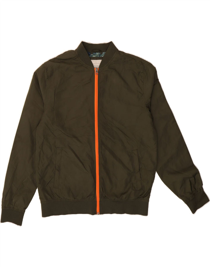JACK & JONES Mens Tracksuit Top Jacket Medium Khaki Polyester Vintage Jack & Jones and Second-Hand Jack & Jones from Messina Hembry 