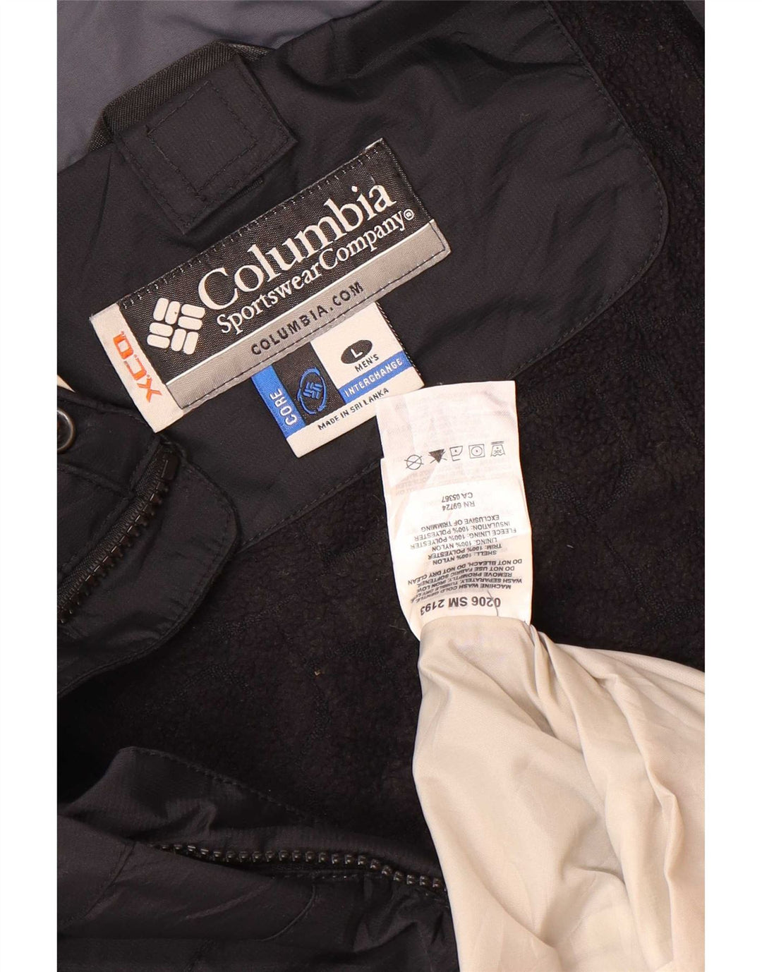 Columbia Chaqueta cortavientos con capucha Interchange para hombre, talla 40, color negro