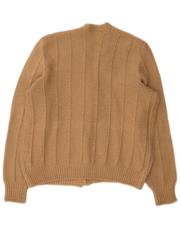Vintage mujer Cardigan suéter Reino Unido 14 grande beige