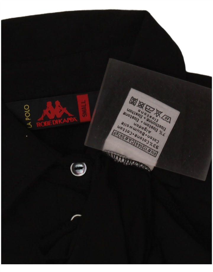 KAPPA Polo para mujer UK 8 Small Algodón negro