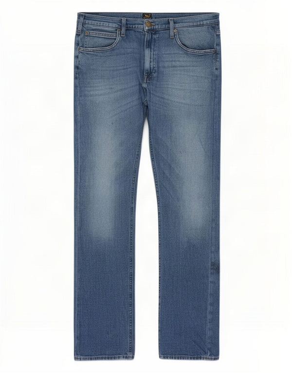 Lee Mens Luke Tapered Slim Jeans W34 L32 Algodón Azul