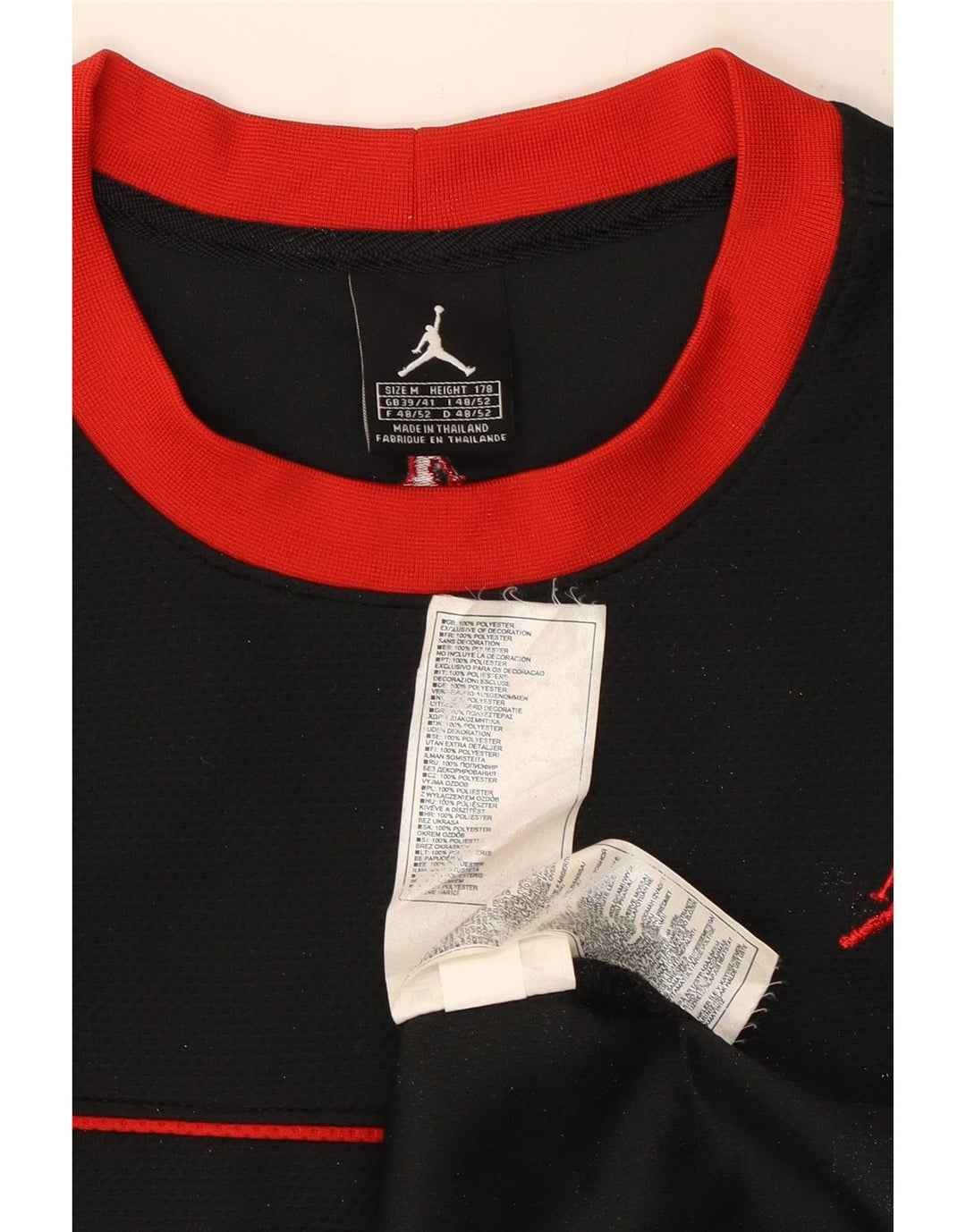 Jordan Camiseta sin mangas para hombre UK 39/41 Poliéster a rayas negras medianas