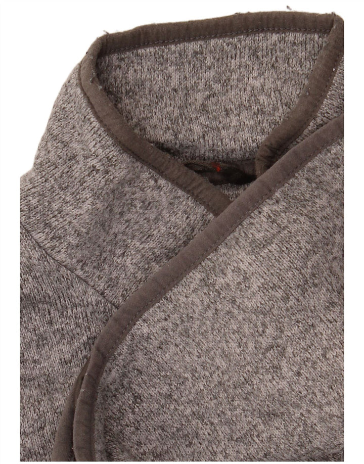 L.L.Bean Suéter tipo jersey con cuello y botones para hombre Poliéster moteado gris medio