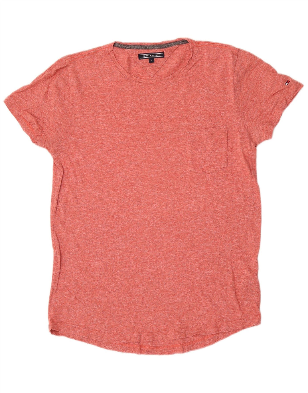Tommy Hilfiger Camiseta para hombre Top Medium de algodón moteado rojo
