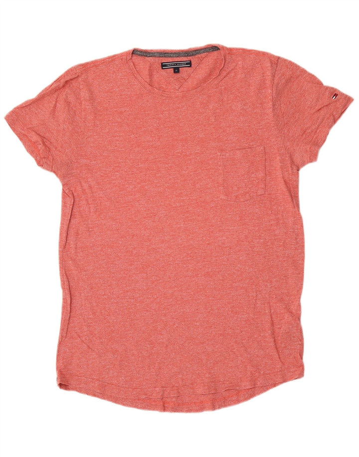 Tommy Hilfiger Camiseta para hombre Top Medium de algodón moteado rojo