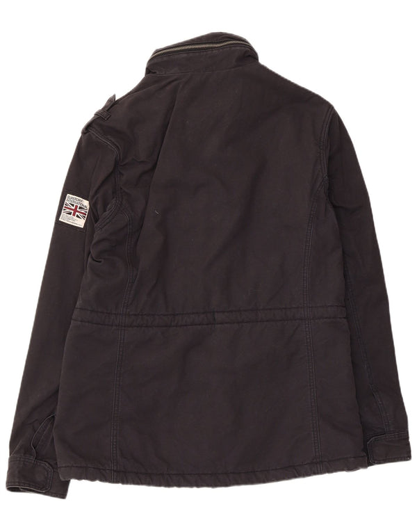 Superdry Chaqueta utilitaria para hombre Reino Unido 40 Grande Algodón negro