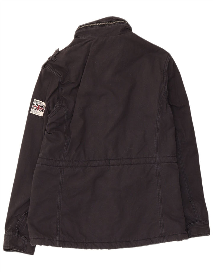 Superdry Chaqueta utilitaria para hombre Reino Unido 40 Grande Algodón negro