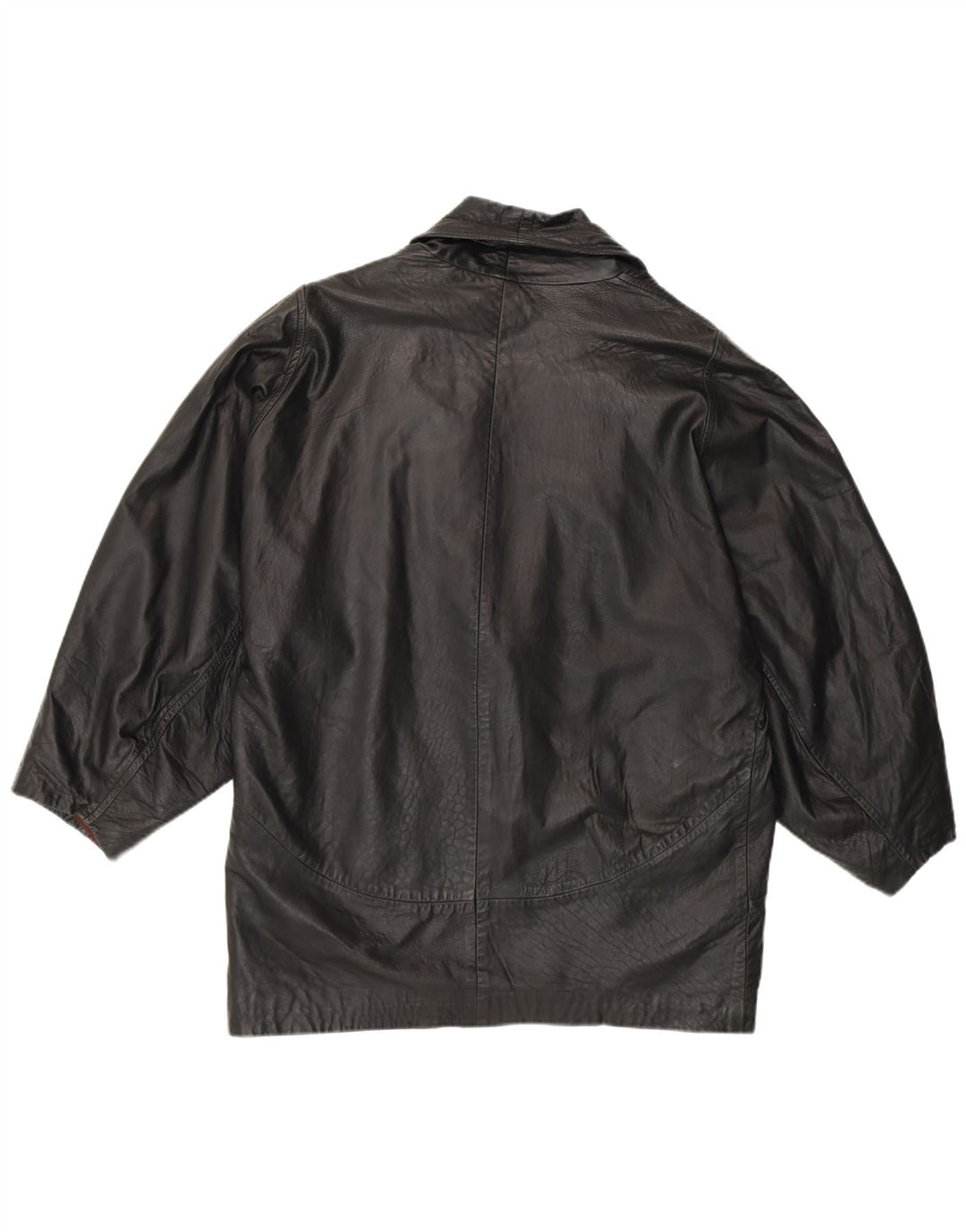 Vintage mujer chaqueta de cuero Reino Unido 16 cuero negro grande