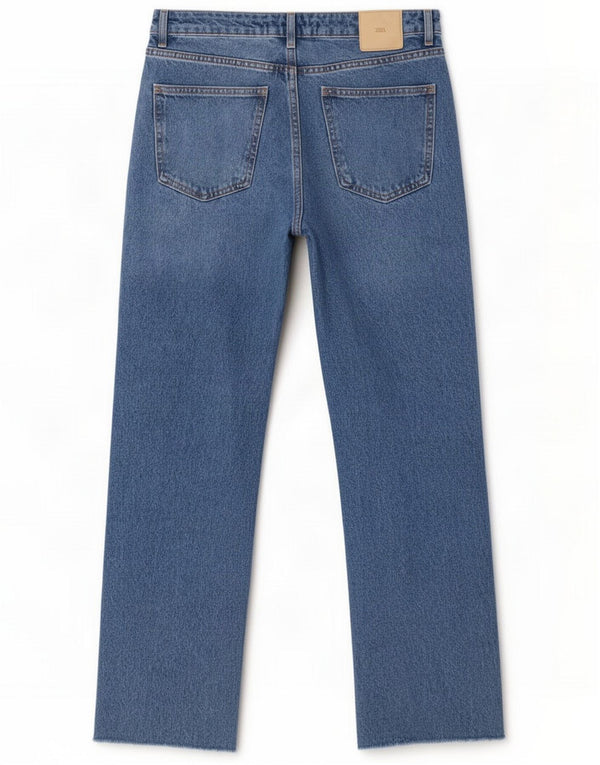 Zara Jeans rectos para mujer EU 36 XS W26 L29 Azul Algodón