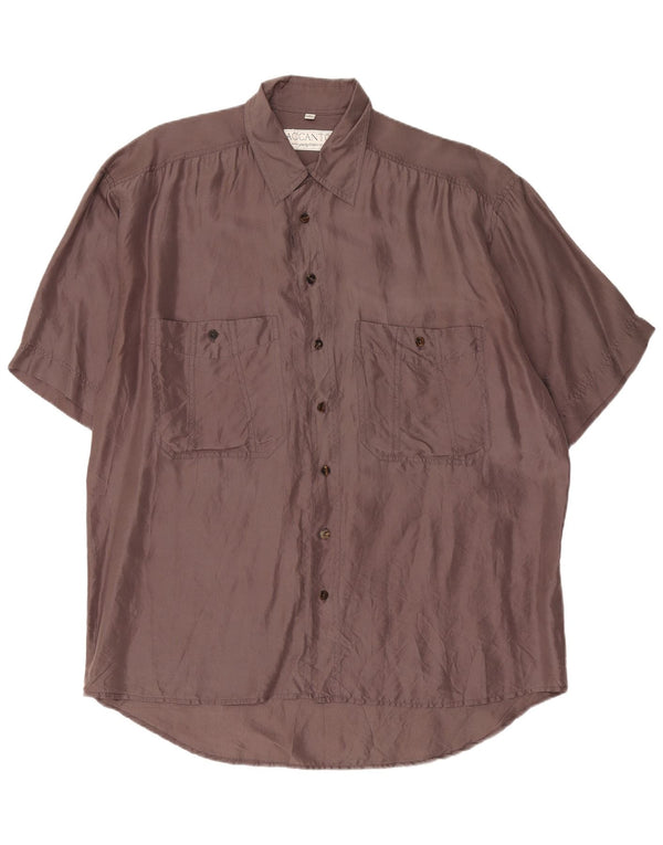 Accanto Camisa Manga Corta Hombre Talla 39/40 Gris Medio