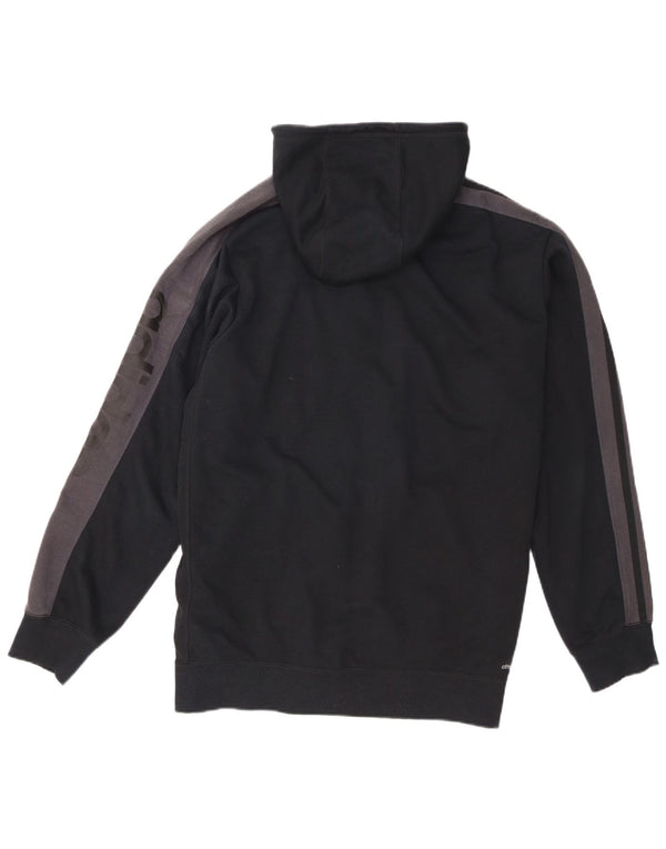 Adidas Climalite Graphic Zip Sudadera con capucha para hombre XL Negro Colorblock