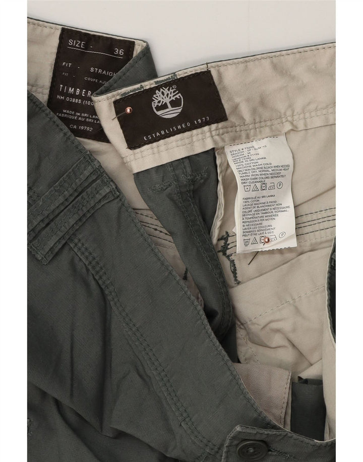 TIMBERLAND Pantalón cargo recto para hombre W36 L34 Algodón verde