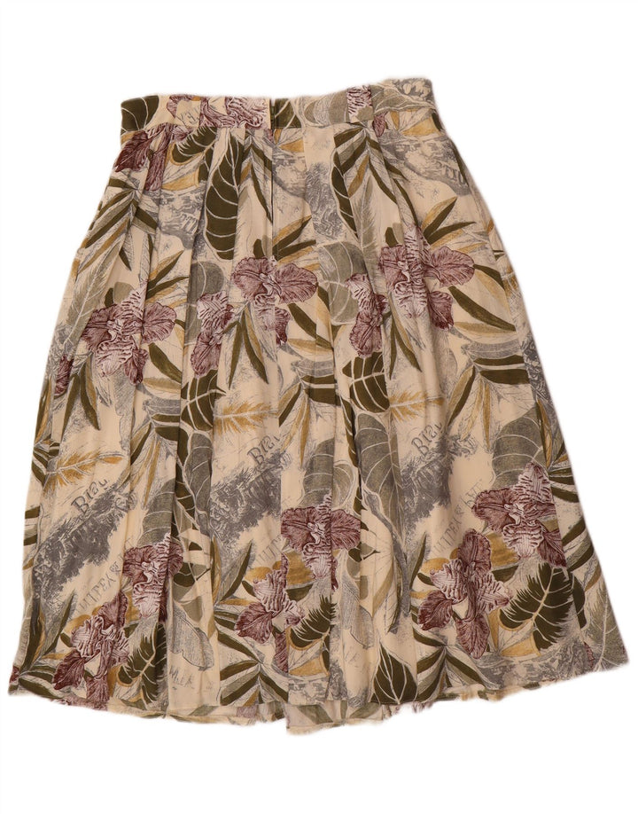 Falda plisada vintage para mujer EU 40 Mediana W30 Multicolor Floral
