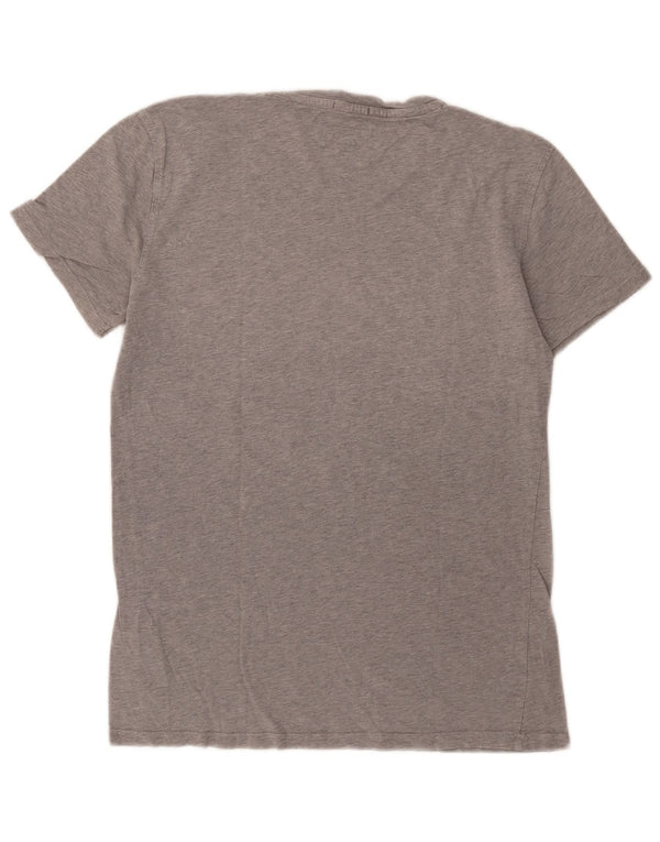 Tommy Hilfiger Camiseta Regular Fit para Hombre Top Pequeño Gris