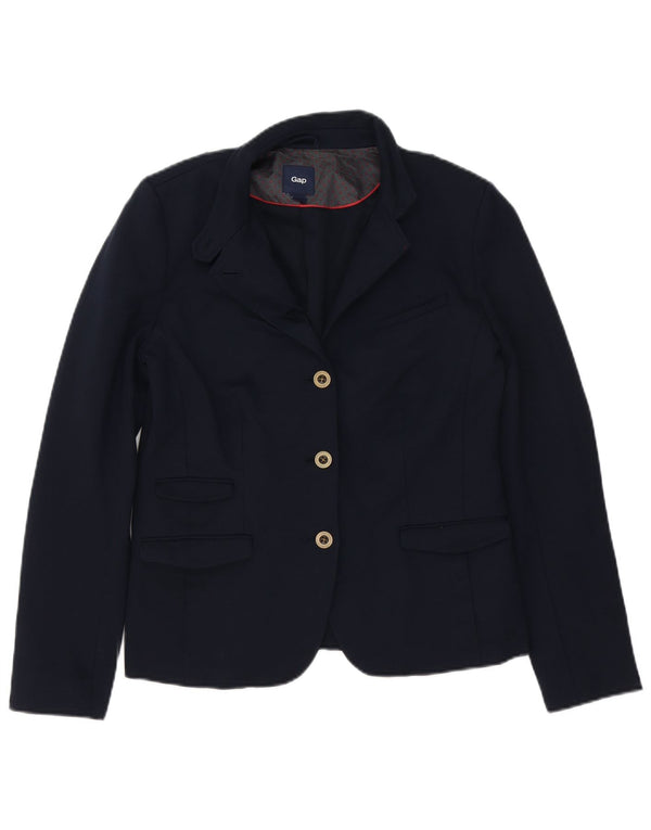 Gap Chaqueta Blazer de 3 Botones para Mujer UK 44 Grande Algodón Azul Marino