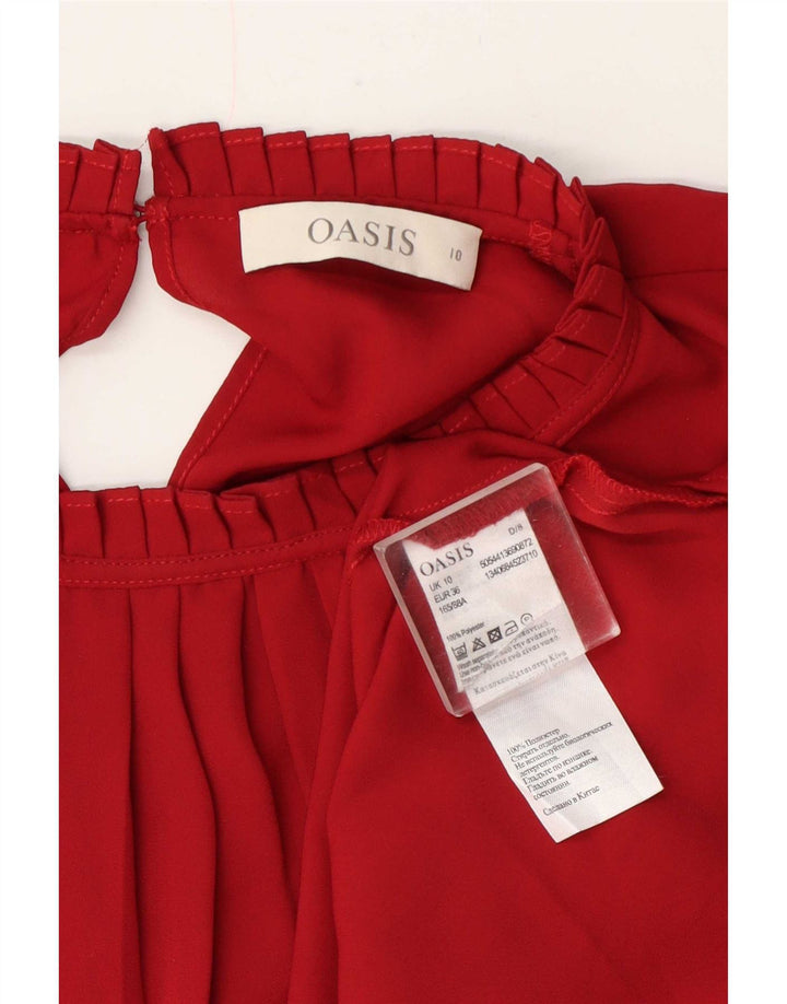 Blusa Oasis para mujer Top UK 10 Small Poliéster rojo