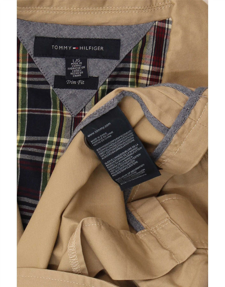 Tommy Hilfiger Chaqueta tipo blazer con 2 botones y corte ajustado para hombre UK 40 Large Beige