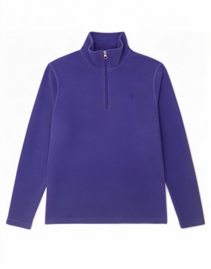 Diadora Hombre Jersey Polar Con Cremallera Y Cuello Medio Poliéster Azul