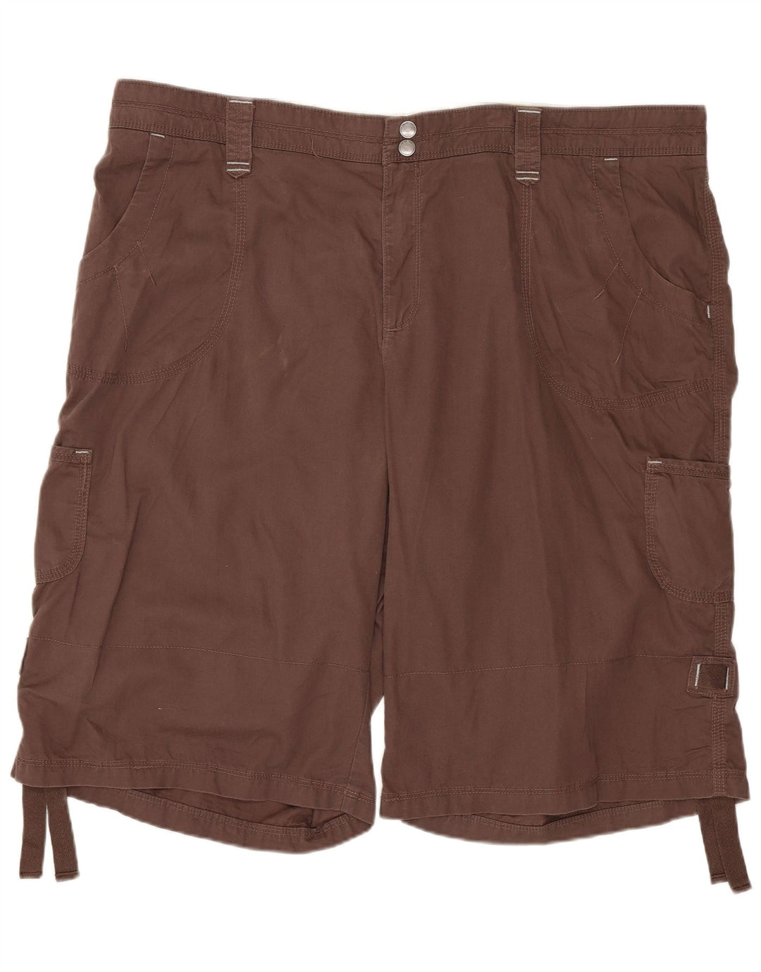 Lee Pantalones cortos cargo para mujer talla grande US 20 XL W40 algodón marrón