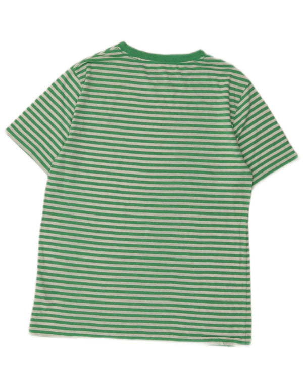 Polo Ralph Lauren Womens T-Shirt Top UK 14 Large Green Striped Cotton