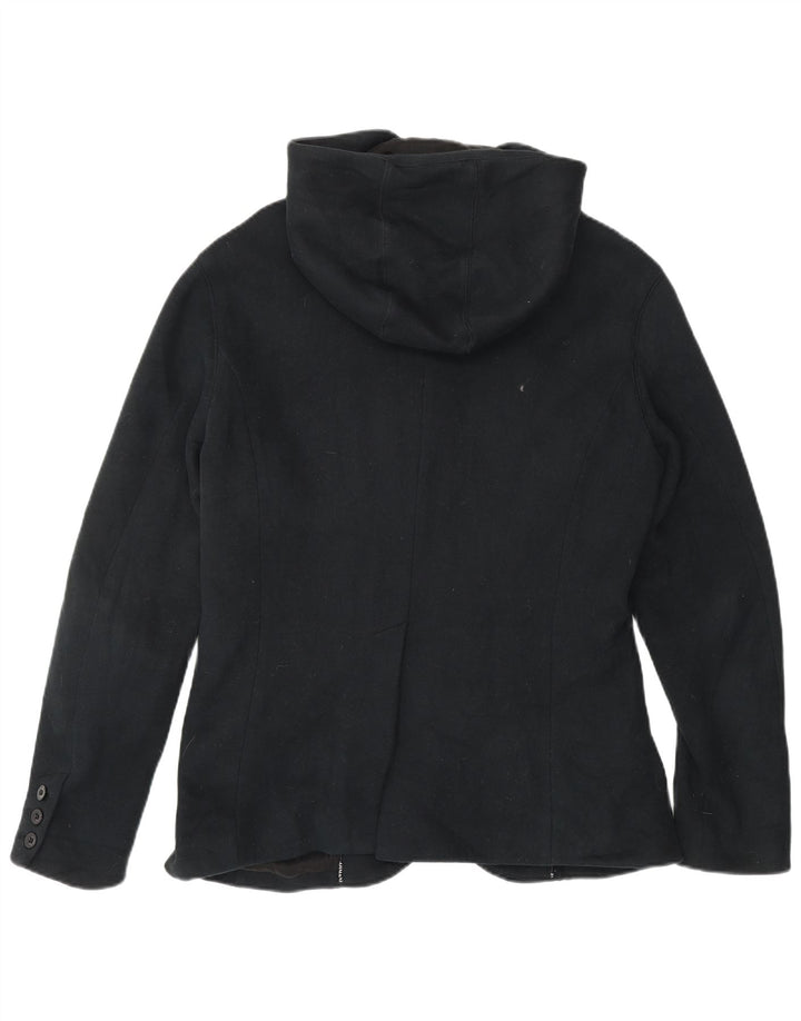 Armani Jeans Abrigo con capucha para mujer Reino Unido 14 Algodón negro mediano