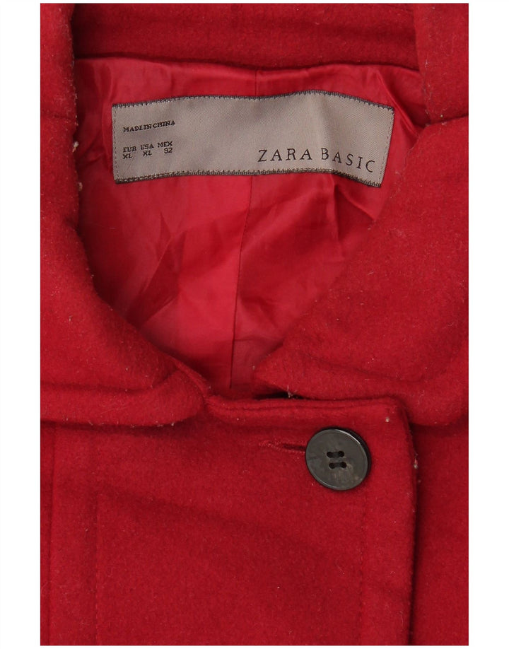 Zara Mujer Chaquetón ES 40 XL Rojo