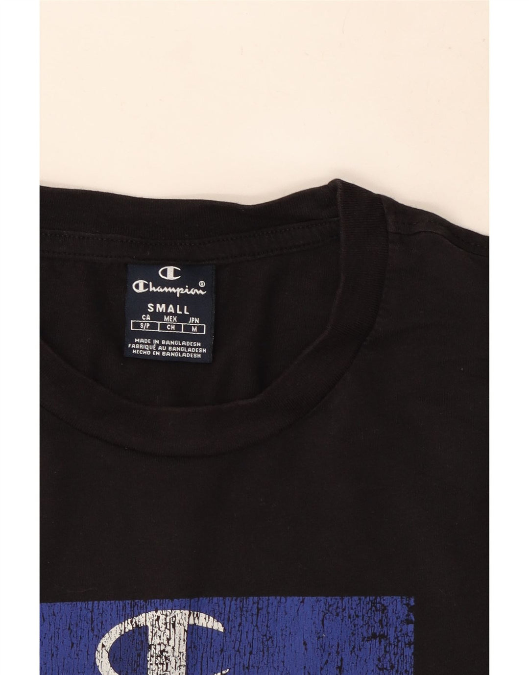 Champion Camiseta Gráfica para Hombre Top Pequeño Negro