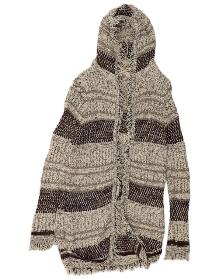 ZARA Cárdigan largo con capucha para mujer, talla 40, talla M, multicolor