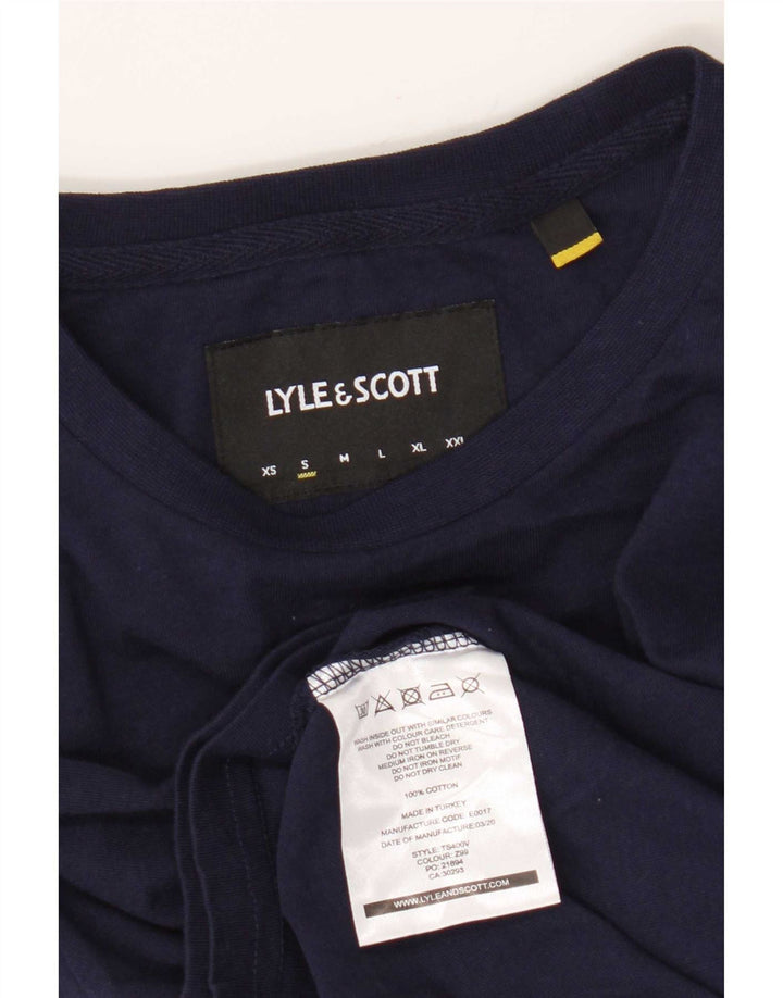Lyle & Scott - Camiseta para hombre, talla pequeña, algodón azul marino