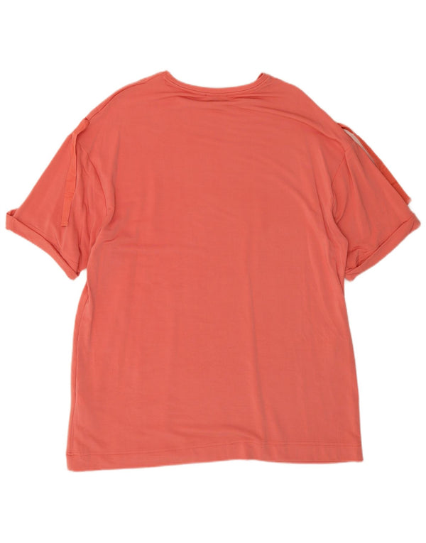 Zara Mujer Túnica Top UK 10 Pequeño Poliéster Rosa