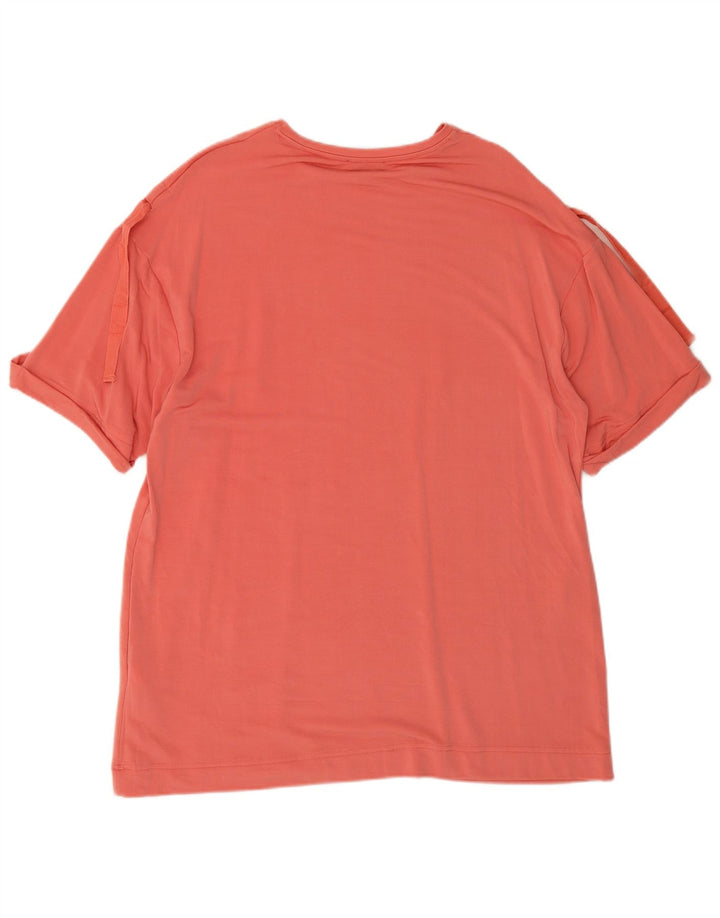 Zara Mujer Túnica Top UK 10 Pequeño Poliéster Rosa