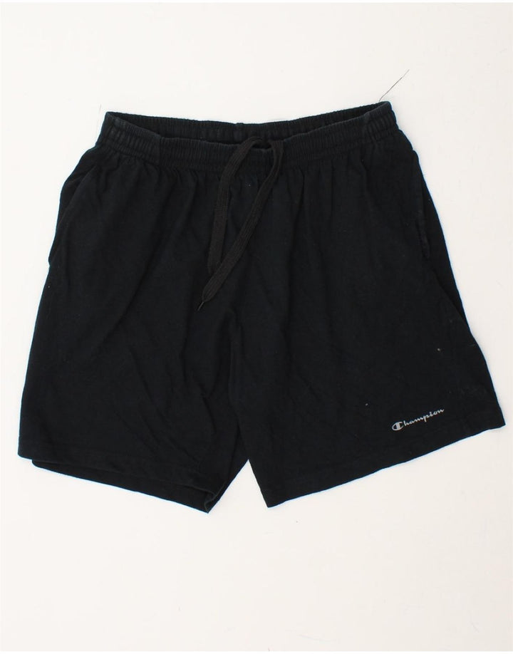 CHAMPION Mens Sport Shorts Large Black Cotton Vintage Champion and Second-Hand Champion from Messina Hembry 