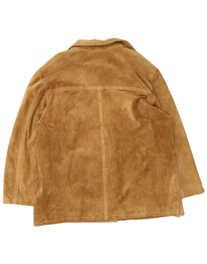 Chaqueta de ante extragrande para mujer Davin IT 44 Cuero marrón medio