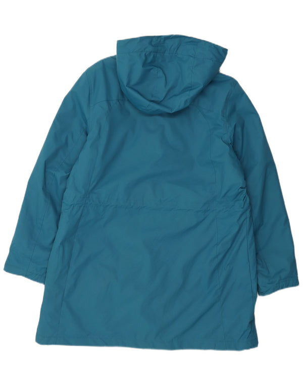 L.L.Bean Abrigo cortavientos con capucha para mujer UK 46 Large Nylon azul