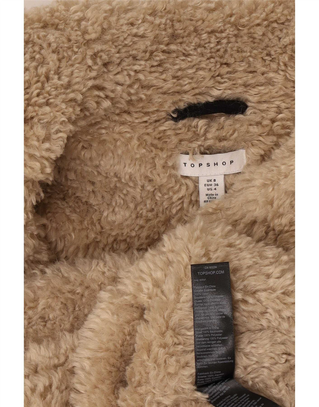 Topshop Chaqueta de pana extragrande para mujer UK 8 Small Colorblock negro