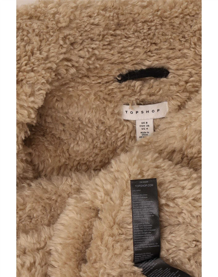 Topshop Chaqueta de pana extragrande para mujer UK 8 Small Colorblock negro