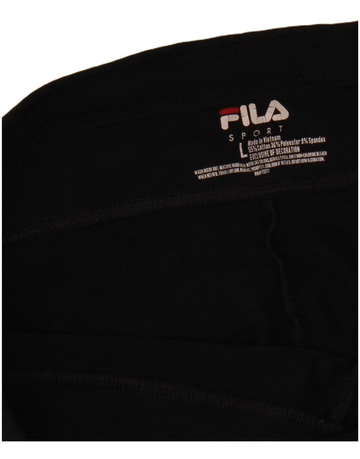 FILA Pantalones de chándal para mujer UK 44 Grande Algodón negro